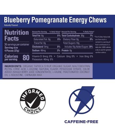 GU Energy Chews Double Serving Sleeve  Blueberry Pomegranate  34.2 Oz  18 Count Old Version - Buy Online on GoSupps.com