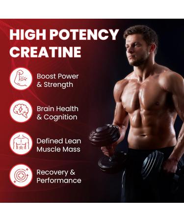 Creatine Monohydrate 5000mg Gummies, Pre-Workout 5g Creatine Gummy Supplement for Men & Women: Muscle Builder & Energy Boost, Sugar Free, Vegan, Strawberry Flavor, (120 Count) Made in USA - Buy Online on GoSupps.com