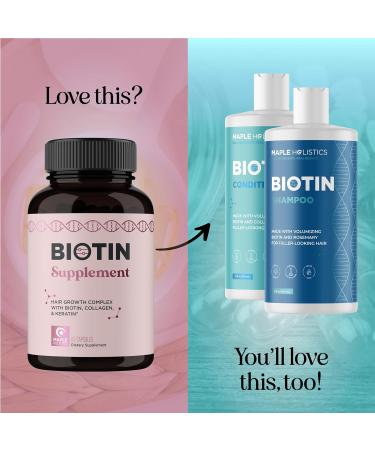 Thicker Hair Growth Vitamins for Women - Extra Strength Biotin & Collagen Supplement for Fuller Hair - 60 Count - Buy Online on GoSupps.com