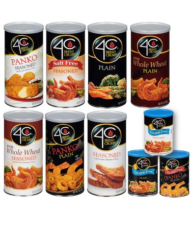 Salt Free Seasoned Bread Crumbs - 36oz Value Pack | Premium Gluten Free & Regular | Flavorful & Crunchy | 4C Brand - Buy Online on GoSupps.com