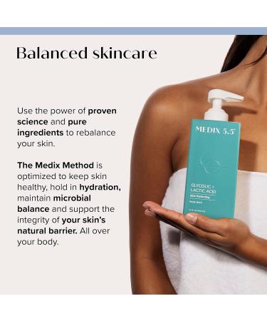 Medix 5.5 Fragrance Free Retinol Age Rewind Cream + Glycolic Acid Exfoliating Body Wash Set - Buy Online on GoSupps.com