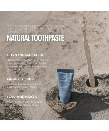 Before | Whitening Travel Size Toothpaste | Anti-Cavity Reduces Plaque for Mouth Health Balanced Foaming Low Abrasion Long Lasting Minty Flavor Plant-Based Tube Made in The USA 0.67oz - Buy Online on GoSupps.com