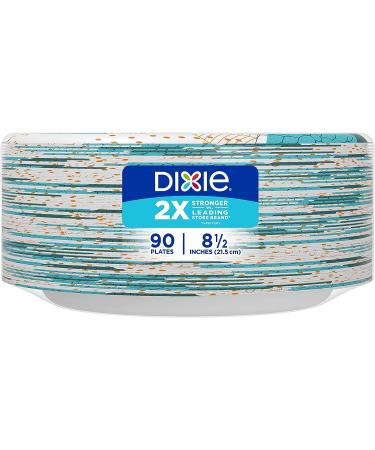 Dixie 8-inch Printed Disposable Paper Plates - 90 Count Pack, Lunch/Dinner Size - Packaging & Design Varies - Buy Online on GoSupps.com