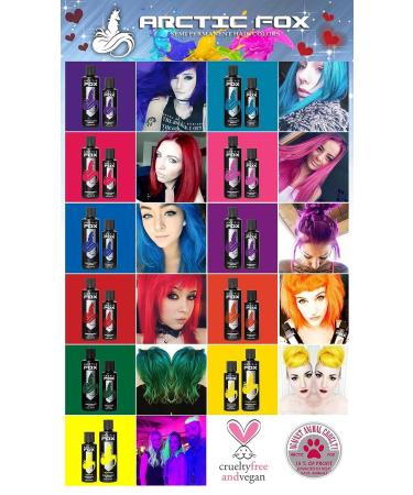 ARCTIC FOX Sterling Semi-Permanent Hair Color Dye - Vegan & Cruelty-Free (4 Fl Oz) - Buy Online on GoSupps.com