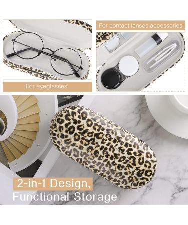 Moko Double-Sided Glasses Case with Mirror | Scratch-Resistant & Stylish Leopard Pattern for Glasses Reading Glasses & Contact Lenses - International Shipping Available - Buy Online on GoSupps.com