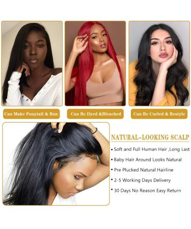 Geeta 13x4 Brazilian Body Wave Lace Front Wig 18 Inch - 180% Density Virgin Human Hair Wig for Black Women - Buy Online on GoSupps.com