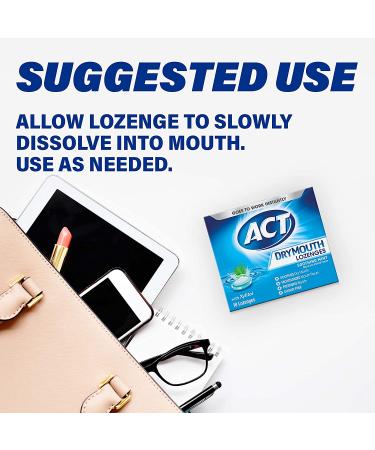 ACT Dry Mouth Lozenges with Xylitol - Soothing Mint, 18 Count (Pack of 6) - Buy Online on GoSupps.com