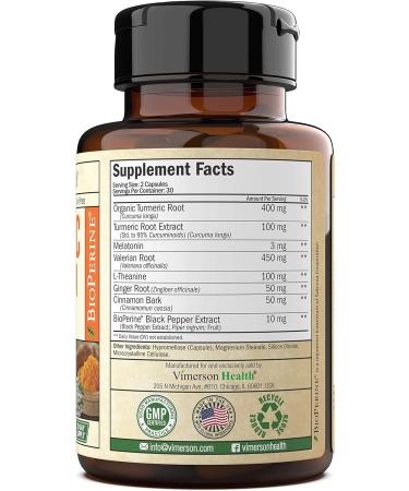 Vimerson Health Men's Multi + Turmeric Melatonin Valerian Bundle - Joint Support & Immune Health - Buy Online on GoSupps.com