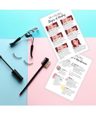 Microblading Healing & Aftercare Postcards | Pack of 30 | Double Sided 4x6 | White with Pictures - Buy Online on GoSupps.com