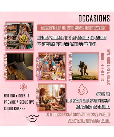 Magic Color Changing Lip Oil | Moisturizing & Waterproof Lip Gloss | Long Lasting Tinted Balm for Pink Lip Makeup - Buy Online on GoSupps.com