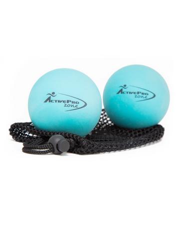 ActiveProZone Therapy Massage Ball - Instant Muscle Pain Relief. Proven Effective for Myofascial Release, Deep Tissue Pressure, Yoga & Trigger Point Treatments. Set - 2 Extra Firm Balls W/ Mesh Bag. 2 Balls - Size 2.75in -