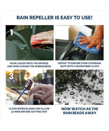 Greased Lightning Rain Repeller Windscreen Protector - Protects Windscreens from Rain Snow Dirt and Grime Improves Visibility Long Lasting Performance - 250ml - Buy Online on GoSupps.com