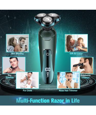 Buy Upgraded Electric Razor for Men - Cordless 3D Rotary Shaver Waterproof & Rechargeable Wet/Dry Razor - Perfect Gift for Dad Husband & Boyfriend - Buy Online on GoSupps.com