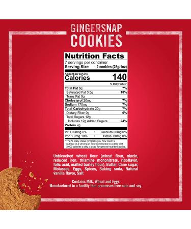 Tates Bake Shop Gingersnap Cookies - Limited Edition Holiday Cookies (4 x 7 oz Bags) - Buy Online on GoSupps.com