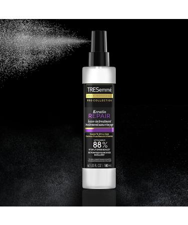 TRESemm Pro Collection Keratin Repair Leave In Hair Treatment for Strong Healthy-Looking Hair Care Hair Styling Treatment Spray Visibly Repair Split Ends 6.1 oz 6.1 Fl Oz (Pack of 1) - Buy Online on GoSupps.com