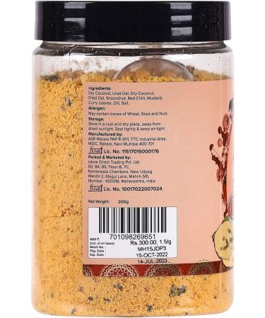 South Indian Style Instant Red Coconut Chutney Powder 200G / 7Oz Nariyal Ki Chutney Just Water  - Buy Online on GoSupps.com