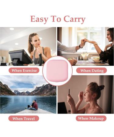 Leakage-Proof Contact Lens Container Set - 2 Pieces Travel Kit with Mirror | A-Rosa Purple - Buy Online on GoSupps.com