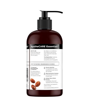 ApotheCARE Essentials Replenisher Moisturizing Conditioner - Vanilla & Argan Oil 12 oz | Hydrating for All Hair Types - Buy Online on GoSupps.com