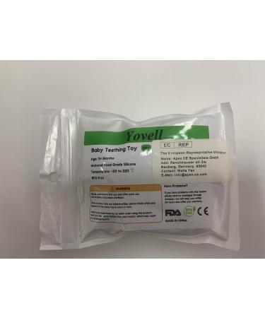 Yovell Teething Ring for Babies 3 Months+ | BPA-Free Silicone Baby Teething Toy | Pink & Dark Gray | Best Baby Accessories - Buy Online on GoSupps.com