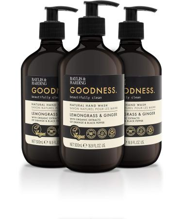Baylis & Harding Goodness Lemongrass & Ginger Toiletries Bundle - 9 x 500ml Vegan-Friendly Hand Wash, Body Wash & Bath Soak Set - Buy Online on GoSupps.com