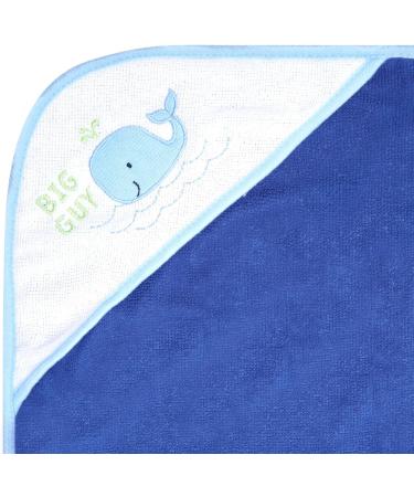 Buttons & Stitches Boy's 3-Pack Blue Whale Hooded Baby Towels - 26x30 Inches - Buy Online on GoSupps.com
