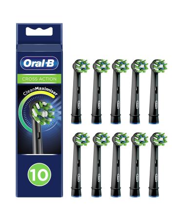 Oral-B CrossAction Toothbrush Head Black  CleanMaximiser Technology  10 Counts  Mailbox Sized Pack  7 g Yellow green 10 Count (Pack of 1) - Buy Online on GoSupps.com