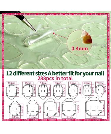 Teenitor Nail Adhesive Tabs & Glue Kit | 10 Sheets, 240pcs Double-Sided Tabs, Brush-On & Stickers for Acrylic Nails - Buy Online on GoSupps.com