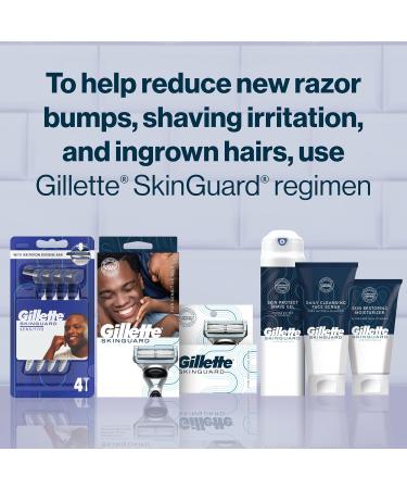 Gillette SkinGuard Face Scrub for Men 5 oz Daily Cleansing Exfoliating Face Scrub with Shea Butter and Charcoal - Buy Online on GoSupps.com