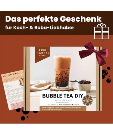 Onha Bubble Tea Set - 13-Part DIY Kit with 2 Recipes for 8 Portions | Perfect Gift for Cooking Lovers | Shipped Internationally from Germany - Buy Online on GoSupps.com