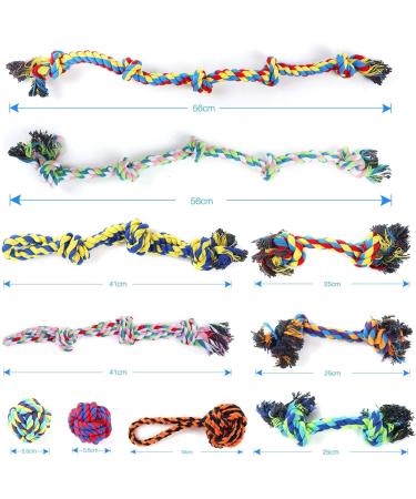 Fur & Bone 10 Pack Dog Rope Toy Dog Chew Toys for Aggressive Chewers - Cotton Puppy Toys | Dog Toys Indestructible for Dog Chews | Dog Toy Indestructible Dog Toys Dog Accessories Chew Toys for Dogs - Buy Online on GoSupps.com