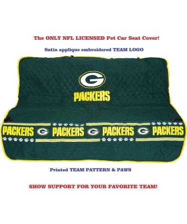 NFL Green Bay Packers Car Seat Cover | Waterproof Non-Slip Pet Seat Protector 55 x 50 Inches - Buy Online on GoSupps.com
