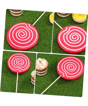 Mikikit 4 Pcs Wedding Boquets Flowers Miniatures Simulation Candy Lollipop Rainbow Lollipop Photography Prop Candy Decor Fake Food Kid Toys Giant Kids Artificial Child Wooden Happy Candy - Buy Online on GoSupps.com