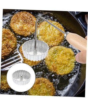 PRETYZOOM Oil Pier Mold Non Stick Fry Pan Griddle Kitchen Frying Moulds Dough Fried Mold Stamp Shrimp Cakes 6.8X6.8X2CM Silver - Buy Online on GoSupps.com