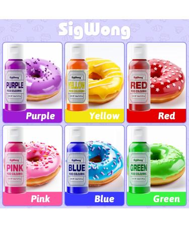 Food Colouring Set - 6 Vibrant 30ml Food Grade Liquid Food Colouring Edible Icing Colours for Dessert Decoration Cake Decorating Baking Easter Eggs Holiday Biscuits - Vegan 30 ml (Pack of 6) 180.0 - Buy Online on GoSupps.com