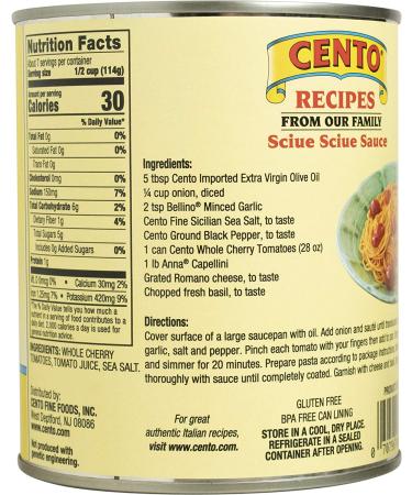 Cento Cherry Tomatoes 28oz (Pack of 6) - Premium Quality Italian Tomatoes - Buy Online on GoSupps.com