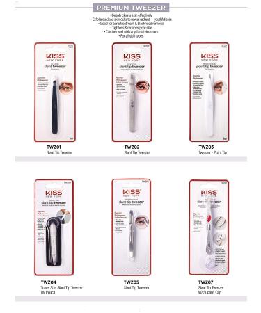 Kiss New York Tweezer Premium Precision Slant Tip - TWZ01 | Shop Now - Buy Online on GoSupps.com