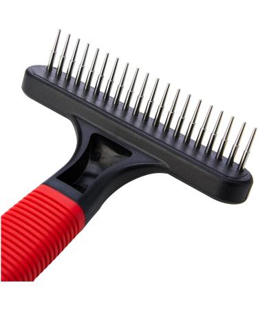 Ferplast Rechenkamm for Dogs - GRO 5872 Rotating Rounded Teeth Ideal for Medium & Long Hair 15.5 x 11 x 3.3 cm Black - 1 Piece - Buy Online on GoSupps.com