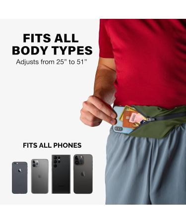 Slim Running Belt for Women & Men Fits ALL Phones Runners Fanny Pack for Men Running Belt Money Belt Running Gear Waist Bag Workout Gear Fishing Belt iPhone Running Phone Holder Waist Pack Army Green - Buy Online on GoSupps.com