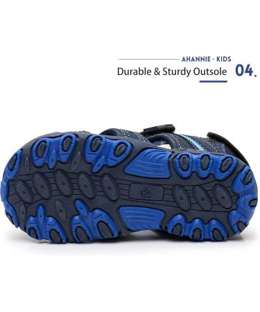 Ahannie Boys Summer Trekking & Hiking Shoes Sandals - Sport Outdoor Sandals with Arch Support for Children - 27 EU Bleu Marine - Buy Online on GoSupps.com