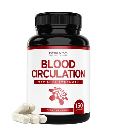 Blood Circulation Supplement (150 Capsules) - Blood Flow Complex - Niacin L-Arginine Ginger Cayenne Pepper Hawthorn Diosmin - Vegan & Non GMO - Support Leg & Vein Health - USA Made - (150 Count) - Buy Online on GoSupps.com