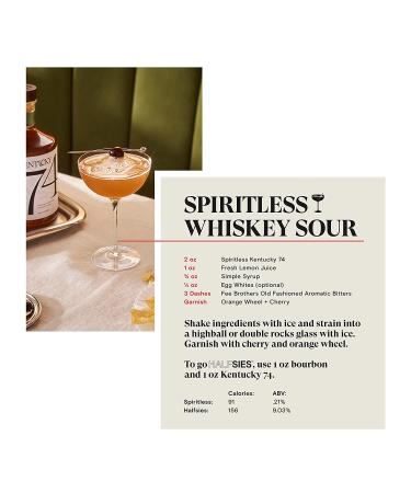SPIRITLESS Kentucky 74 Non-Alcoholic Bourbon Whiskey Spirit - Distilled Mocktail/Cocktail Ingredient - Non-GMO & Vegan - 750ml Bottle - Buy Online on GoSupps.com
