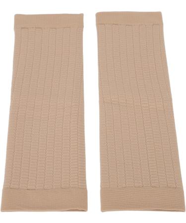Dekaim Compression Cuffs for Calves - Skin Color Sore Muscle Relief Elastic Footless Socks for Running Hiking & Football - International Shipping Available - Buy Online on GoSupps.com