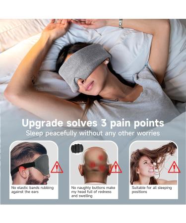 Soft Sleep Mask - Modal Cotton Eye Mask for Sleeping | 99% Light Blocking Comfortable & Breathable Design | Adjustable Night Blindfold for Men & Women - Grey - Buy Online on GoSupps.com