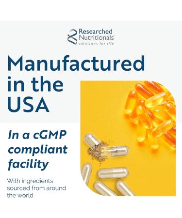 Researched Nutritionals Physician's Daily + D3 Supplement - Daily Multivitamin for Men and Women with Vitamin D3 2000iu, Vitamin B12, Vitamin B6 + Methylated Folate (60 Capsules) - Buy Online on GoSupps.com