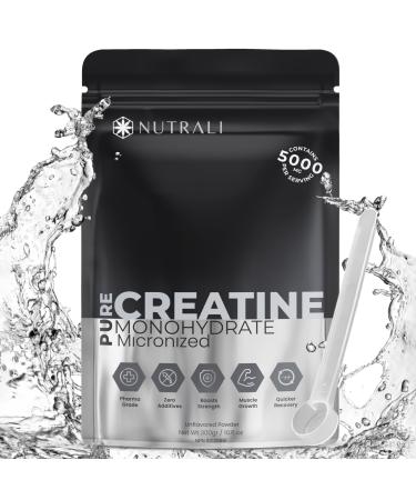 PURE CREATINE Monohydrate Powder 5000mg per scoop 60 Servings Micronized for Better Absorption Improved Strength & Muscle Recovery Endurance Ideal for Men and Women. Vegan Gluten Free. Quick Dissolving. 60 Servings (Pack of 1)