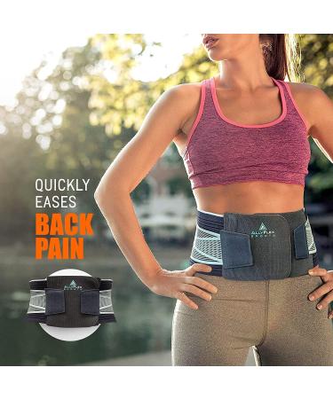 AllyFlex Sports Lumbar Support Ergonomic Back Brace for Men & Women | XL/XXL Pain Relief & Lightweight Design for Back Support - Buy Online on GoSupps.com
