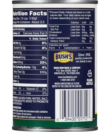 Bush's Best Baked Beans Golden Hominy 15.5 OZ - Pack of 12 - Buy Online on GoSupps.com