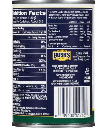 Bush's Best Baked Beans Golden Hominy 15.5 Oz - Pack of 4 | 62 Oz Total - Buy Online on GoSupps.com