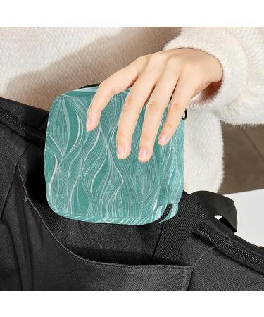 Menstrual Bag with Zipper - Stylish Ladies Napkin & Tampon Collection Bag for Women & Girls (Wave Pattern) - International Shipping Available - Buy Online on GoSupps.com