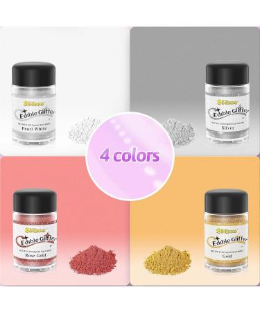 Shop Edible Glitter Dust for Drinks - 4 Colors | Simkko Food - Vegan Sugar & Gluten Free (3g) - Buy Online on GoSupps.com